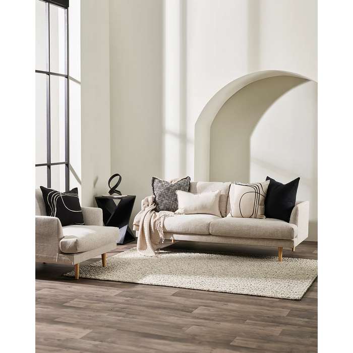 Miranda Floor Rug - Ivory (Wool Blend) - Paulas Home & Living