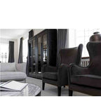Mischa Armchair Dark Brown Velvet - Paulas Home & Living