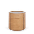 Muse 2 Dr Bedside - Marble Top & Oak - Paulas Home & Living