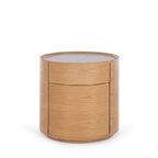 Muse 2 Dr Bedside - Marble Top & Oak - Paulas Home & Living