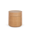 Muse 2 Dr Bedside - Travertine Top & Oak - Paulas Home & Living