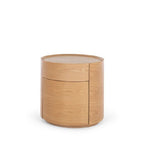 Muse 2 Dr Bedside - Travertine Top & Oak - Paulas Home & Living