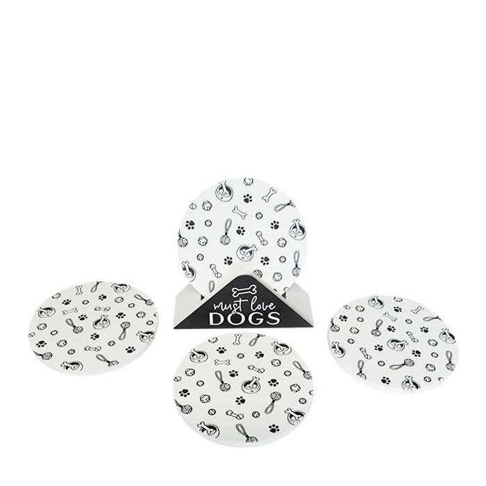 Must Love Dog Coasters Set 4 - Paulas Home & Living