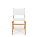 Ned Dining Chair - Duck Egg (Teak & Leather) - Paulas Home & Living