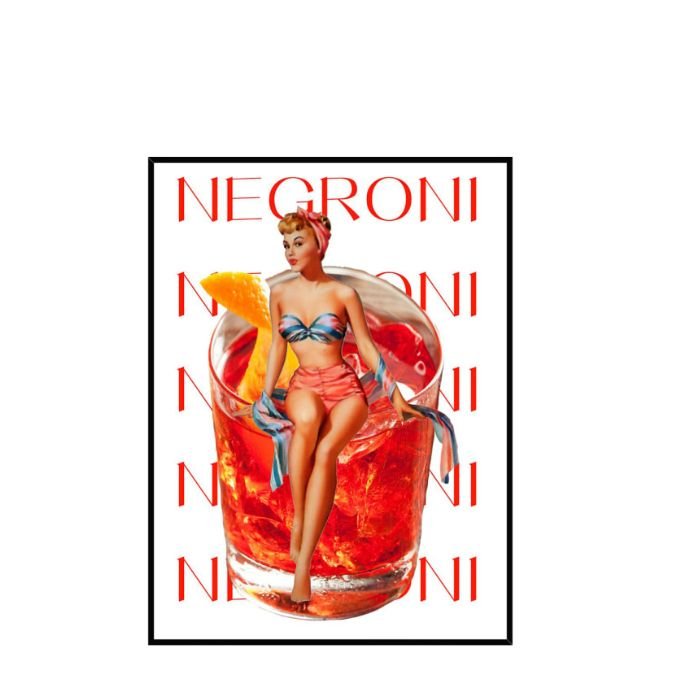 Negroni Glass in Frame - Paulas Home & Living