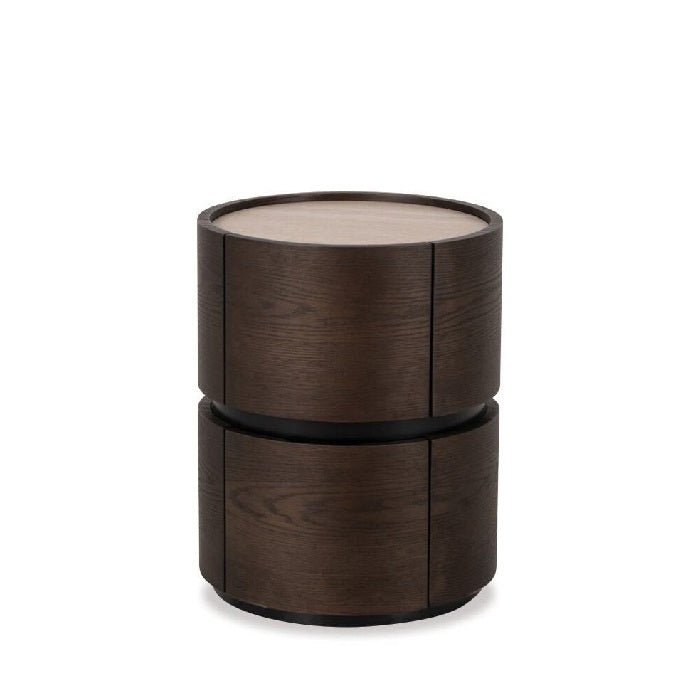Neo 2 Dr Bedside Cabinet - Travertine Top - Paulas Home & Living