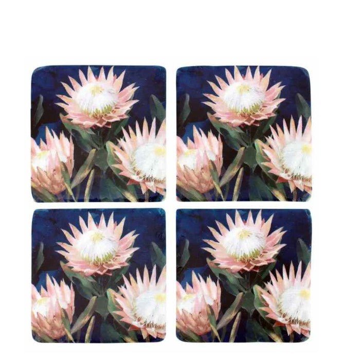 Night Protea Resin Coasters - Paulas Home & Living