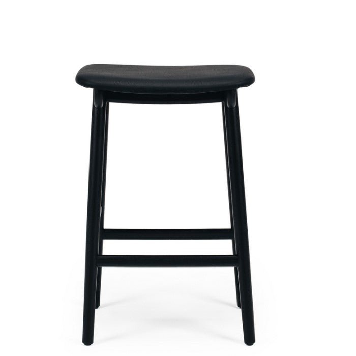 Niles Barstool (Black Oak) PU - Paulas Home & Living