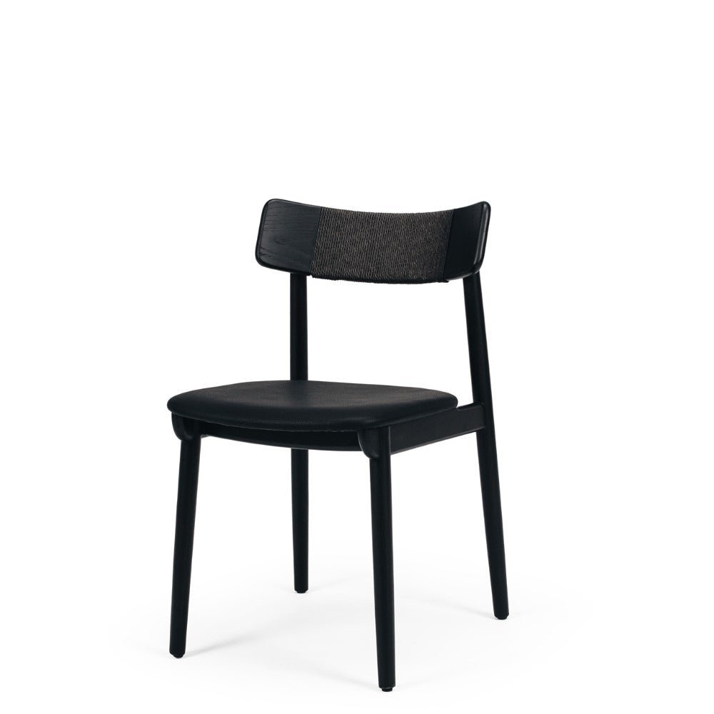 Niles Dining Chair (Black Oak) PU - Paulas Home & Living