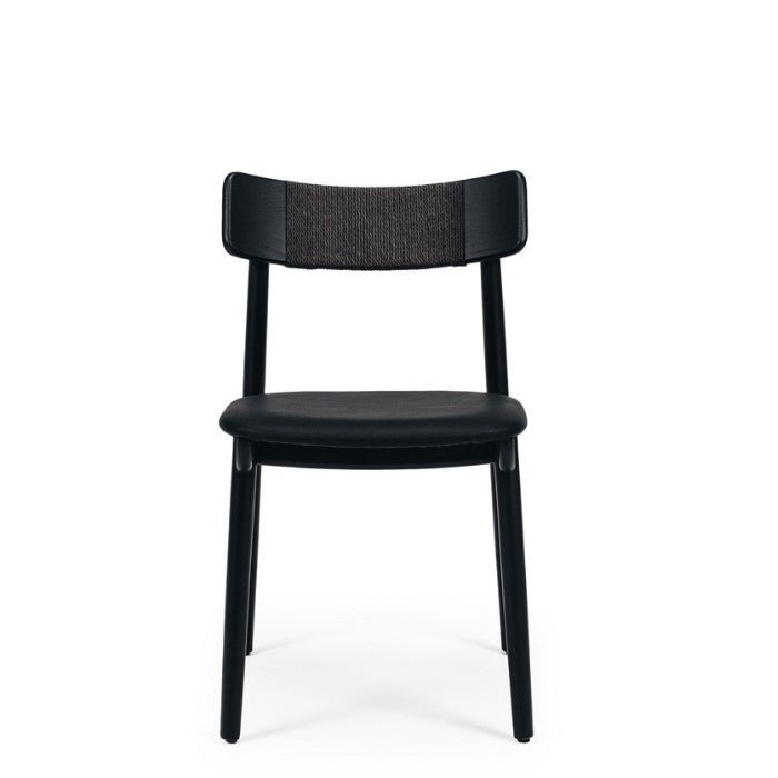 Niles Dining Chair (Black Oak) PU - Paulas Home & Living