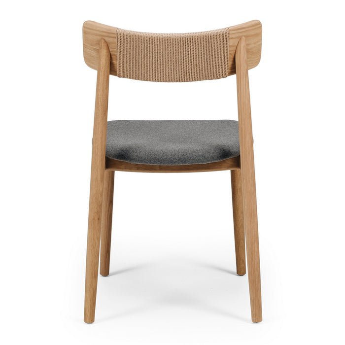 Niles Dining Chair (Natural Oak) Fabric - Paulas Home & Living