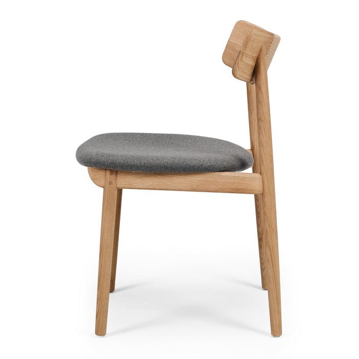 Niles Dining Chair (Natural Oak) Fabric - Paulas Home & Living