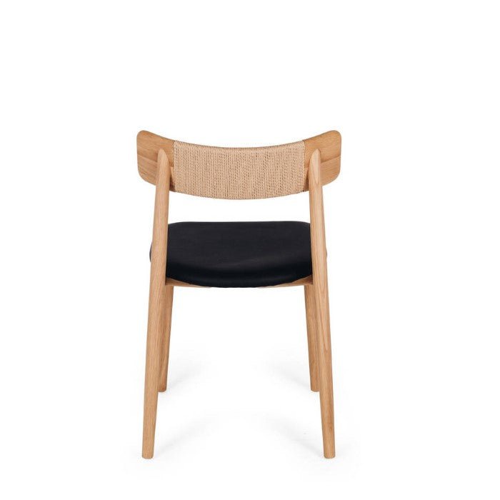 Niles Dining Chair (Natural Oak) PU - Paulas Home & Living