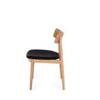 Niles Dining Chair (Natural Oak) PU - Paulas Home & Living
