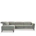 Nina 3 Seater Chaise Recliner LHF - Milan Green fabric - Paulas Home & Living