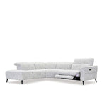 Nina 3 Seater Chaise Recliner LHF - Milan Pepper fabric - Paulas Home & Living