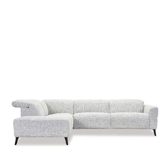 Nina 3 Seater Chaise Recliner LHF - Milan Pepper fabric - Paulas Home & Living