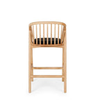 Nord Barstool Natural Oak) Black PU Seat - Paulas Home & Living