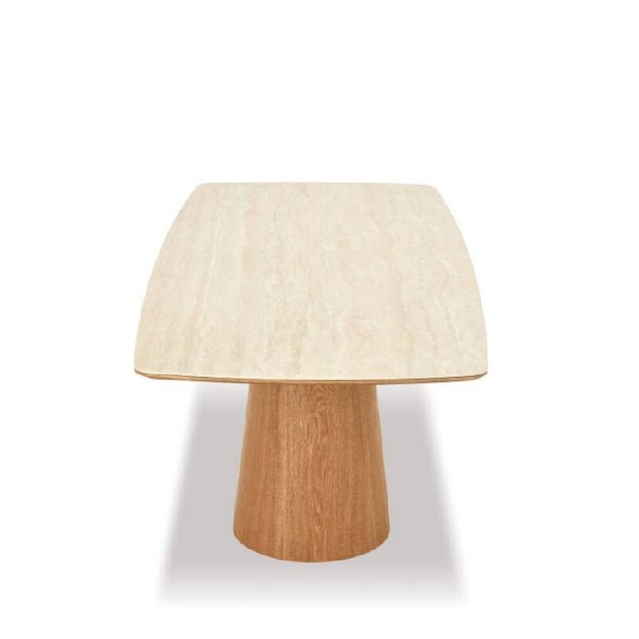 Norden Dining Table 1800w - Silky Smooth Travertine - Paulas Home & Living