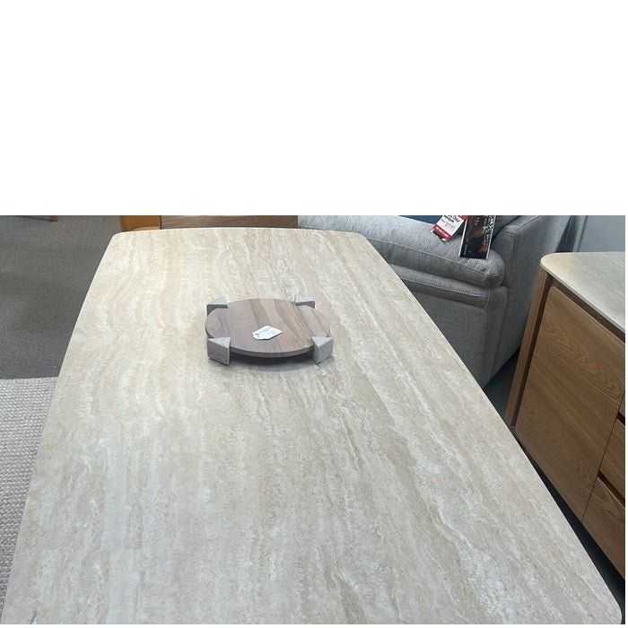 Norden Dining Table 1800w - Silky Smooth Travertine - Paulas Home & Living