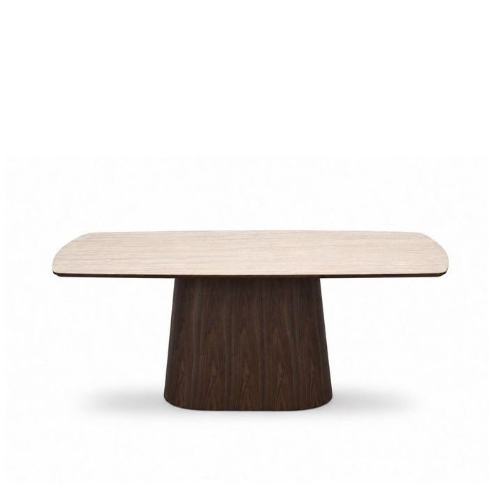 Norden Dining Table 1800w - Silky Smooth Travertine - Paulas Home & Living