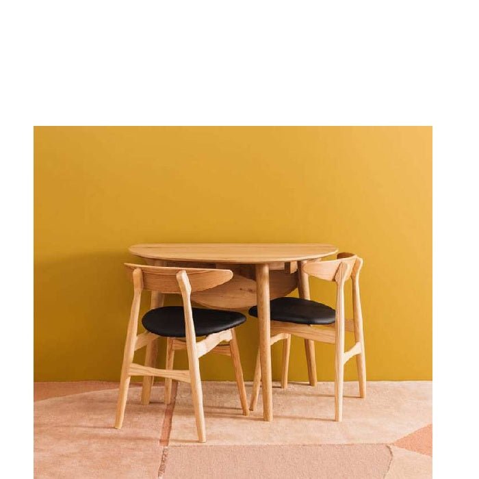 Nordik Dropleaf Table 1000dia (Seats 2 - 4) - Paulas Home & Living
