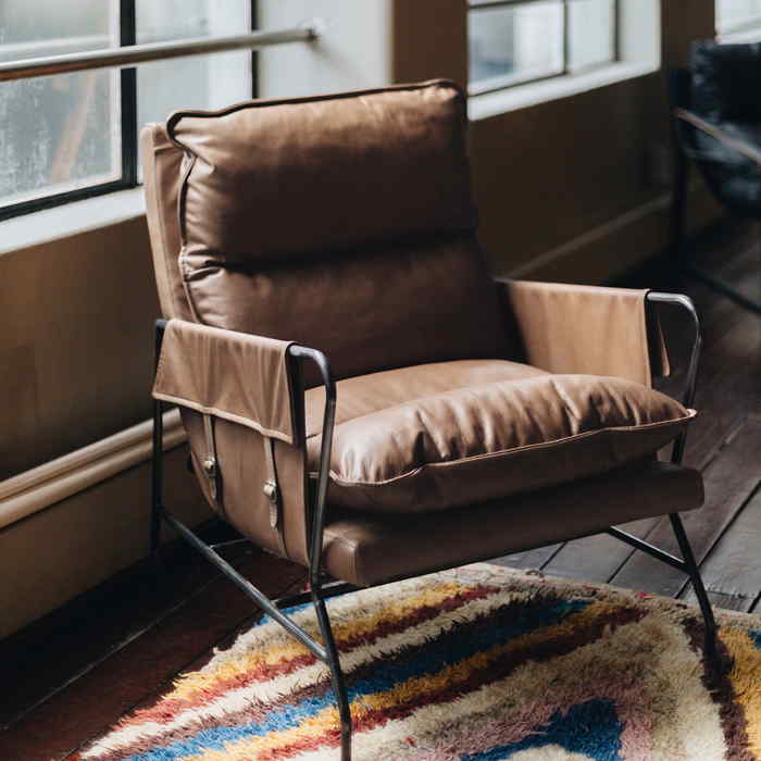 Norse Armchair - Tobacco Leather - Paulas Home & Living
