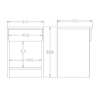 Northville Bedside 1 Drawer - Paulas Home & Living