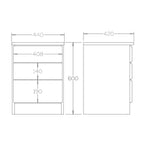 Northville Bedside 3 Drawer - Paulas Home & Living