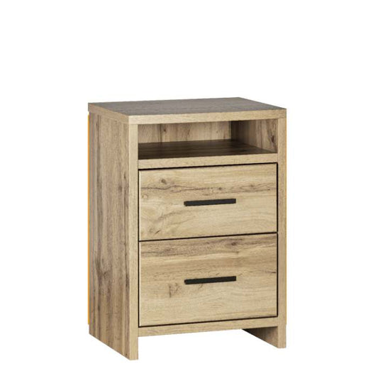 Nova Bedside 2 Drawer (Tall 680h) - Paulas Home & Living