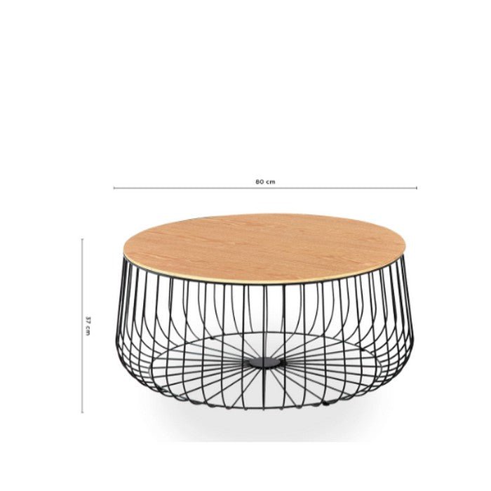 Novo Round Coffee Table 800dia - Natural - Paulas Home & Living