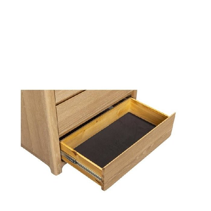 Oaky 5 Dr Tallboy sleeked curved lines - Paulas Home & Living