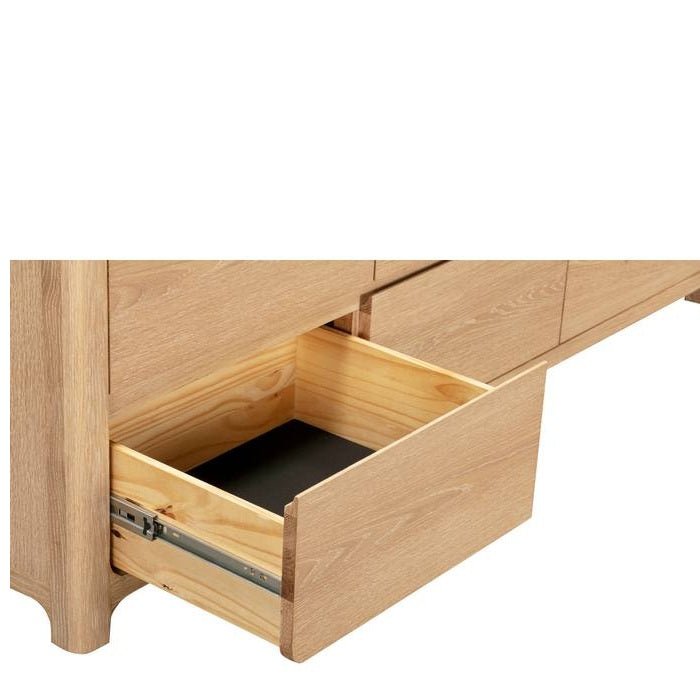 Oaky 9 Dr Dresser - sleeked curved lines - Paulas Home & Living