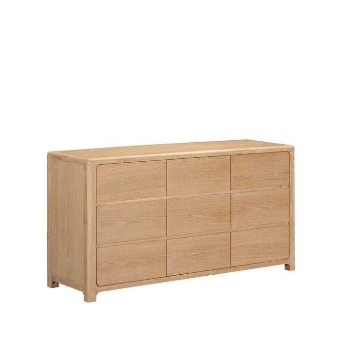 Oaky 9 Dr Dresser - sleeked curved lines - Paulas Home & Living
