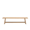 Oaky Bench Seat 1900w - sleeked curved lines - Paulas Home & Living