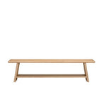 Oaky Bench Seat 1900w - sleeked curved lines - Paulas Home & Living