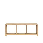 Oaky Bookcase Low 1400w - sleeked curved lines - Paulas Home & Living