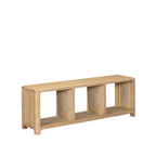 Oaky Bookcase Low 1400w - sleeked curved lines - Paulas Home & Living