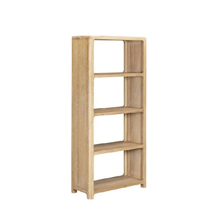 Oaky Bookcase Tall 1700h - sleeked curved lines - Paulas Home & Living