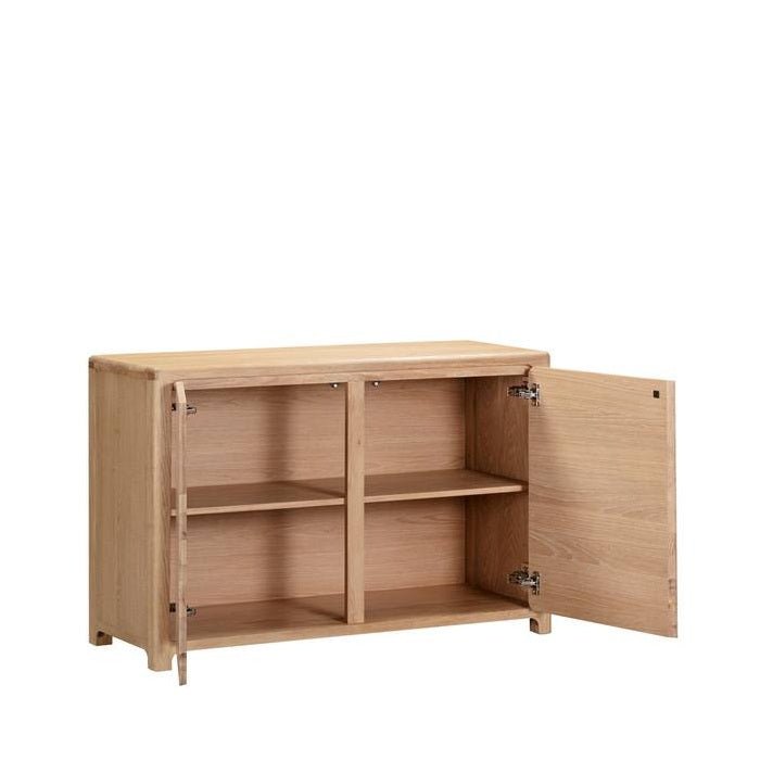 Oaky Buffet 2 Doors 1220w - sleeked curved lines - Paulas Home & Living