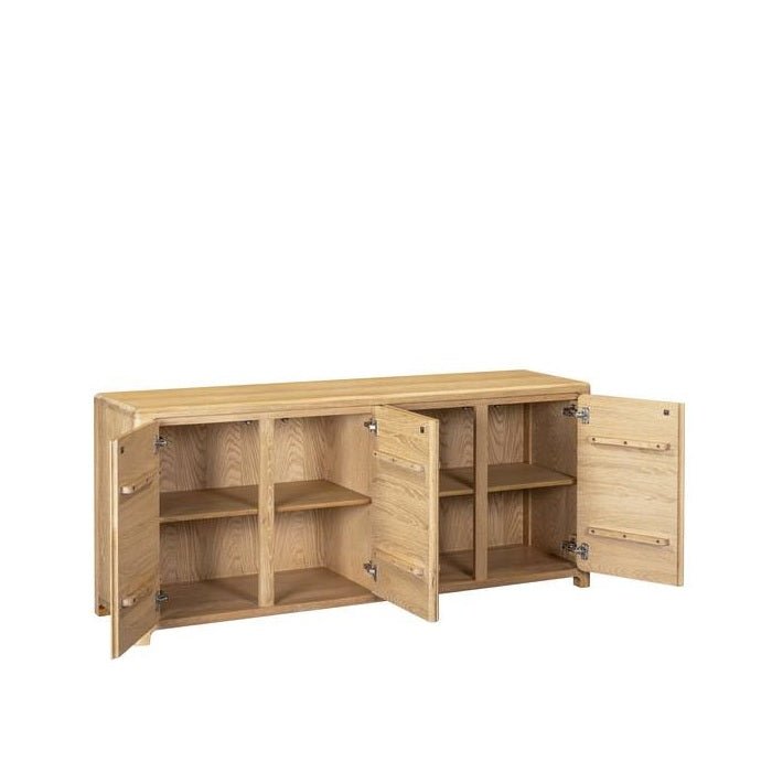 Oaky Buffet 4 Doors 1830w - sleeked curved lines - Paulas Home & Living