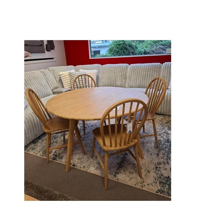Oaky Dining Table 1400dia - sleeked curved lines - Paulas Home & Living