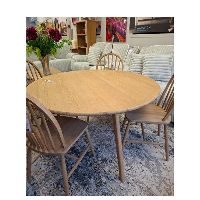 Oaky Dining Table 1400dia - sleeked curved lines - Paulas Home & Living