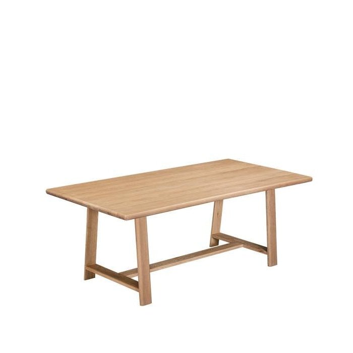 Oaky Dining Table 2000w - sleeked curved lines - Paulas Home & Living