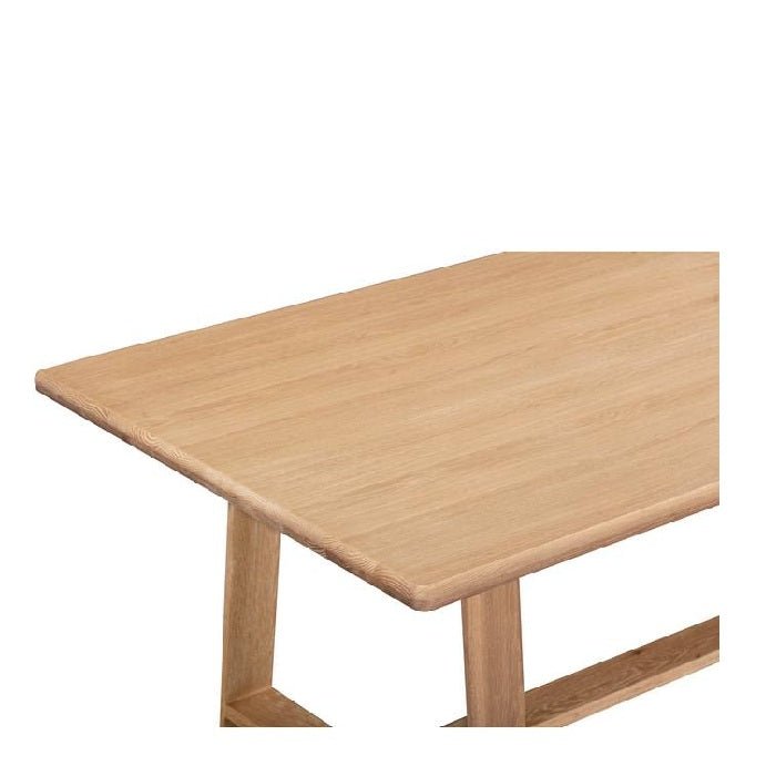 Oaky Dining Table 2000w - sleeked curved lines - Paulas Home & Living