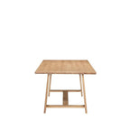 Oaky Dining Table 2000w - sleeked curved lines - Paulas Home & Living