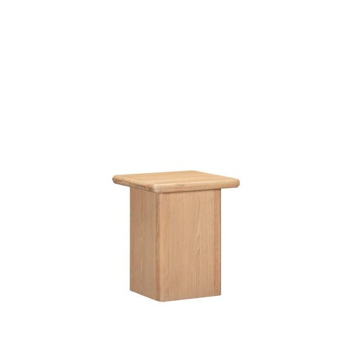 Oaky Side Table Pedestal - sleeked curved lines - Paulas Home & Living
