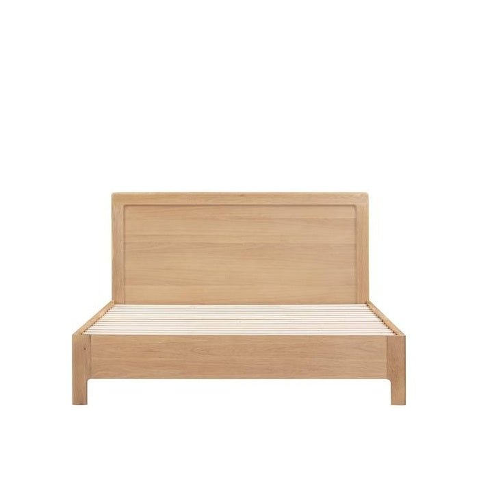 Oaky Slatframe Queen - sleeked curved lines - Paulas Home & Living