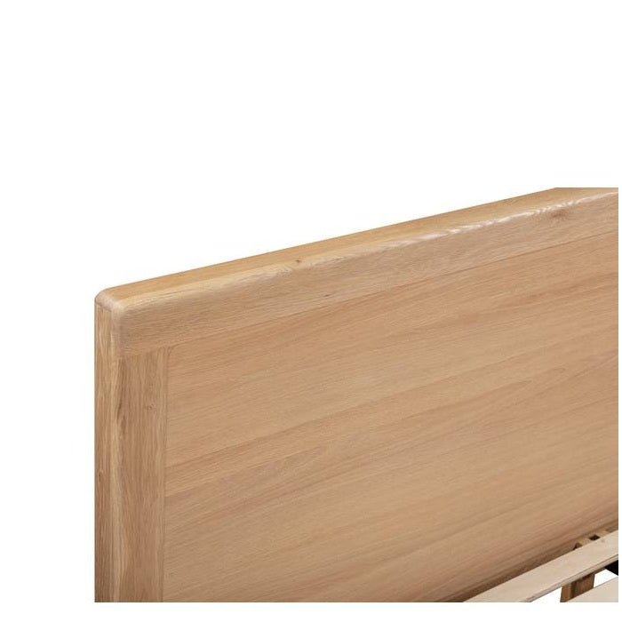 Oaky Slatframe Queen - sleeked curved lines - Paulas Home & Living