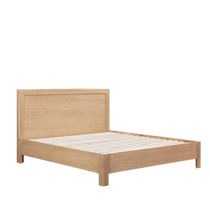 Oaky Slatframe Queen - sleeked curved lines - Paulas Home & Living